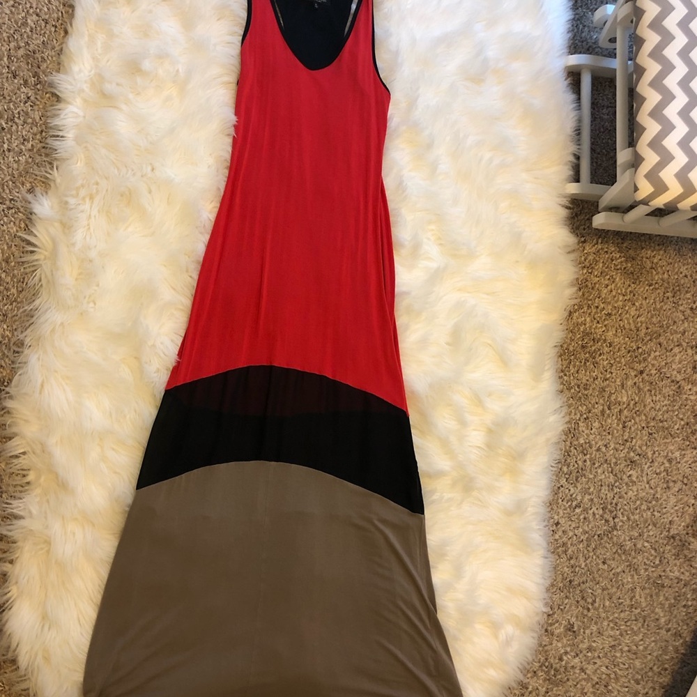 Long Color block Maxi Dress - Picture 5 of 6
